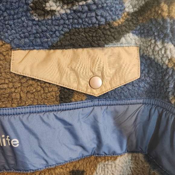 The quiet life mens cammo pullover zip teddy fleece sweater jacket size M - Picture 5 of 8